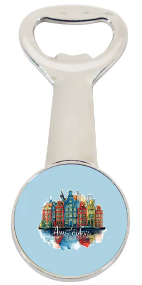 Amsterdam Netherlands Design C Souvenir Magnetic Bottle Opener