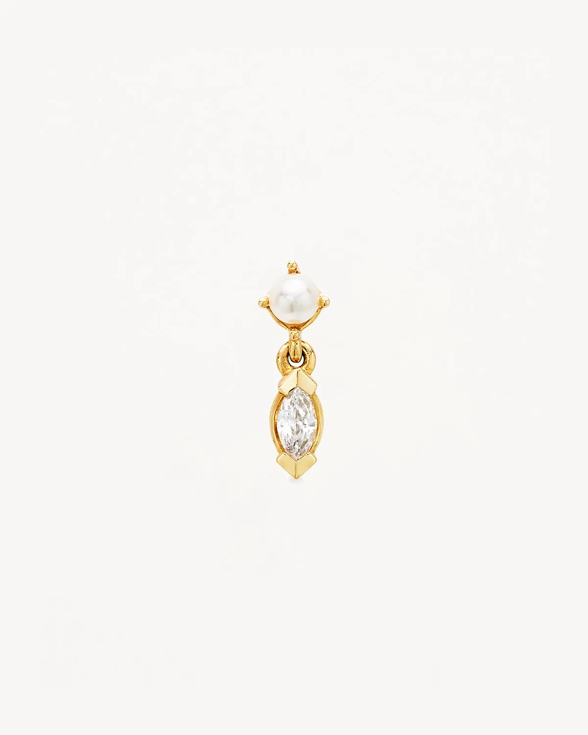 14k Solid Gold Moonlit Bloom Lab-Grown Diamond Earring