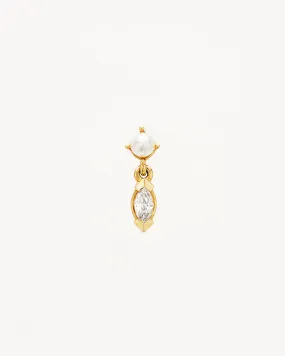 14k Solid Gold Moonlit Bloom Lab-Grown Diamond Earring