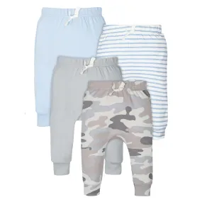 4-Pack Baby Boys Blue Camo Jogger Pants