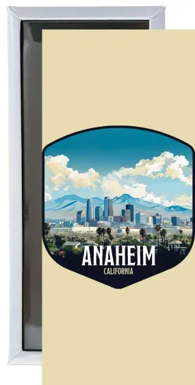 Anaheim California Design A Souvenir Fridge Magnet 4.75 x 2 Inch