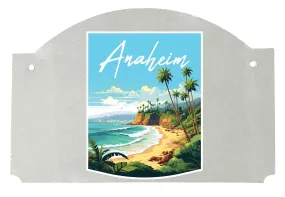 Anaheim California Design B Souvenir Wood sign flat with string