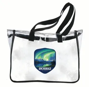 Anchorage Alaska Aurora Borealis Design Souvenir Clear Tote Bag