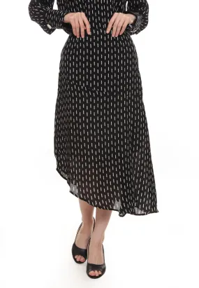 Asymmetric Print Skirt