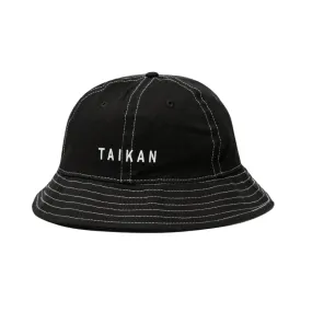 Bell Bucket Hat Black Contrast Stitch