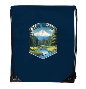 Bend Oregon Design B Souvenir Cinch Bag with Drawstring Backpack