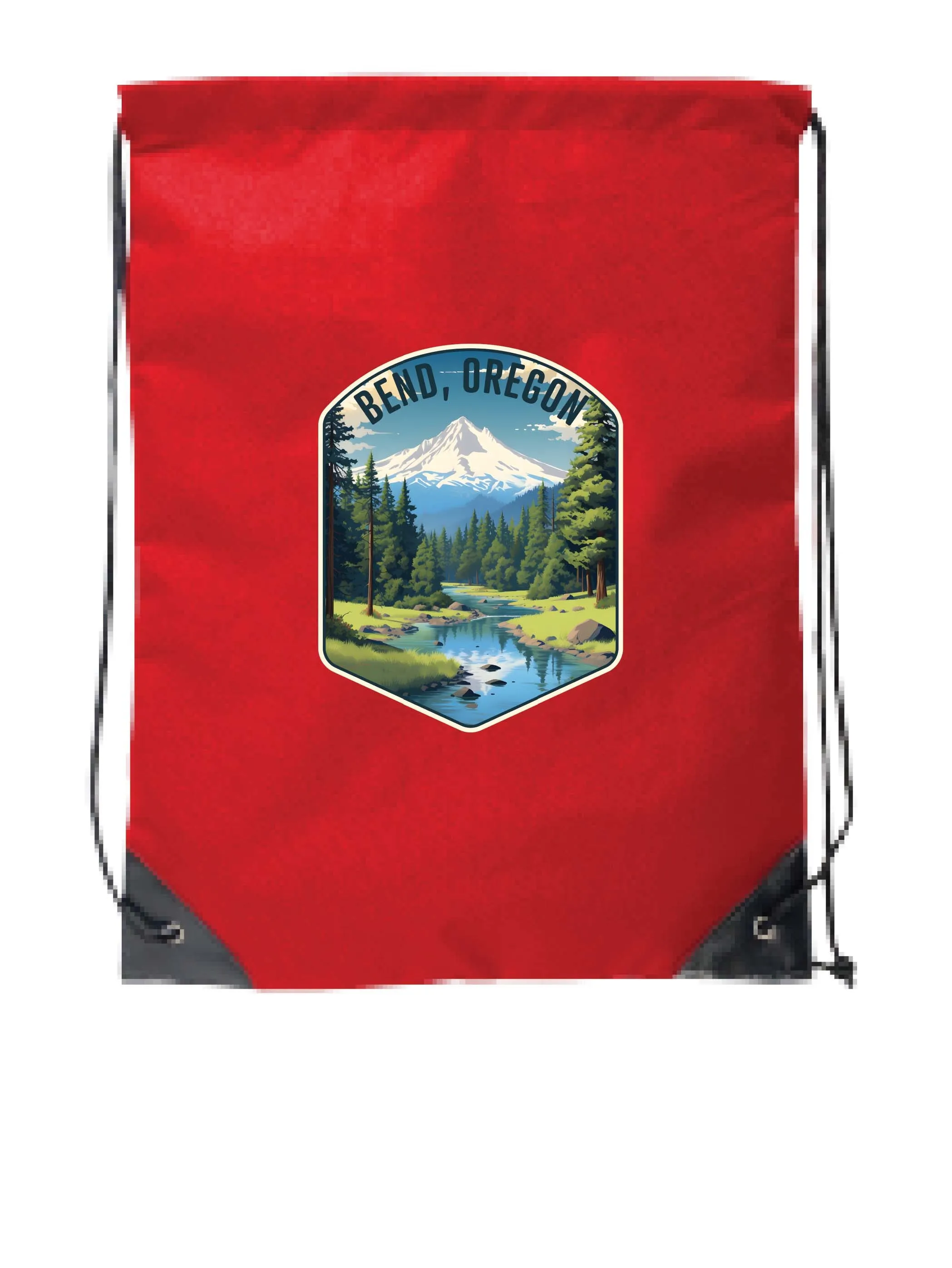 Bend Oregon Design B Souvenir Cinch Bag with Drawstring Backpack