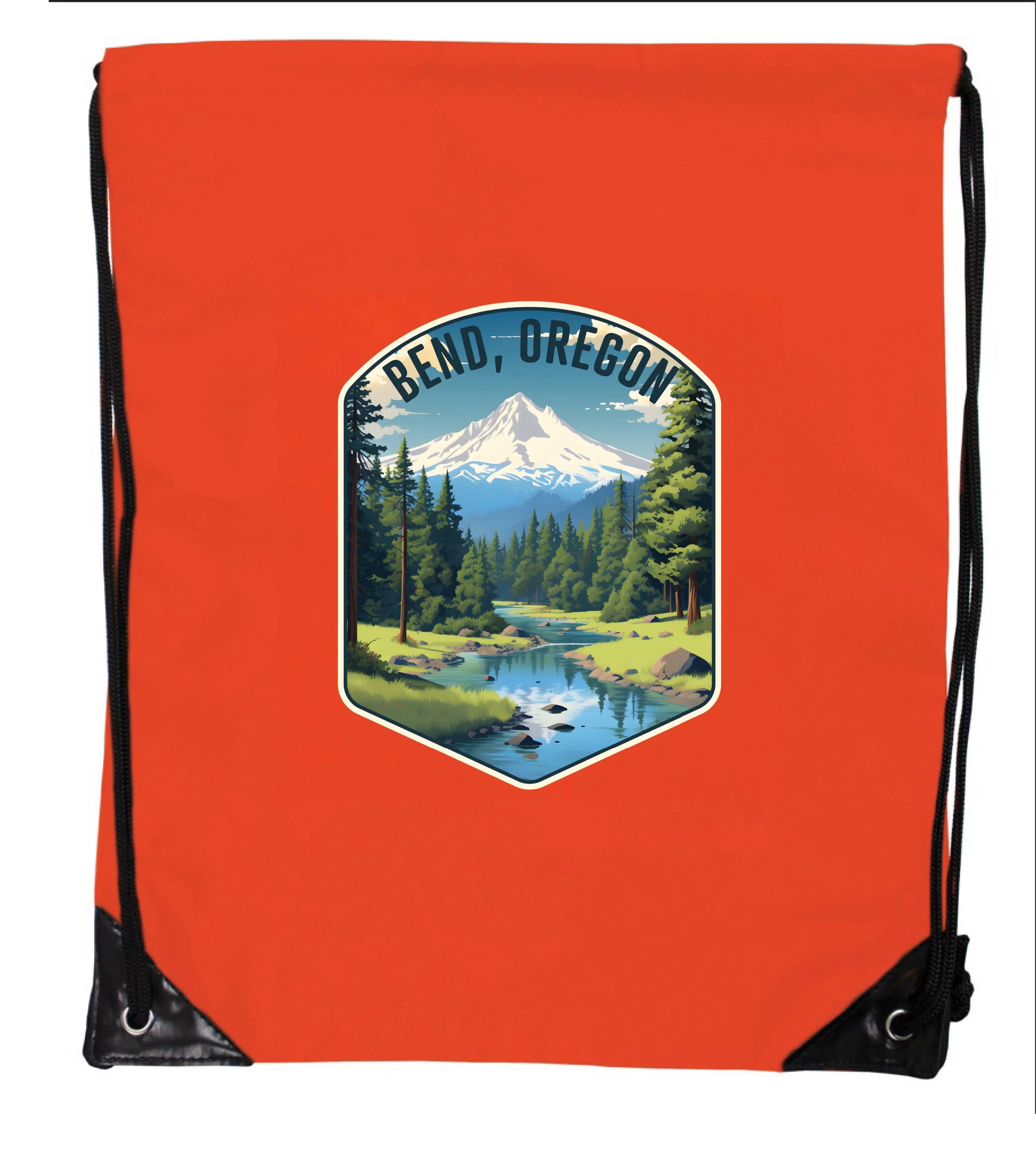 Bend Oregon Design B Souvenir Cinch Bag with Drawstring Backpack