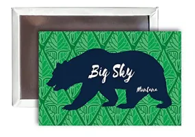 Big Sky Montana Souvenir 2x3-Inch Fridge Magnet Bear Design