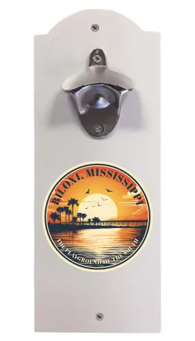 Biloxi Mississippi Design A Souvenir Wall mounted bottle opener