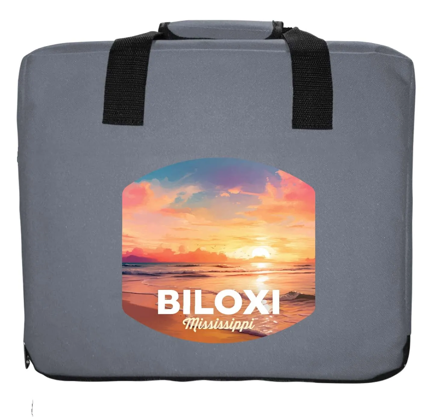 Biloxi Mississippi Design B Souvenir Destination Seat Cushion