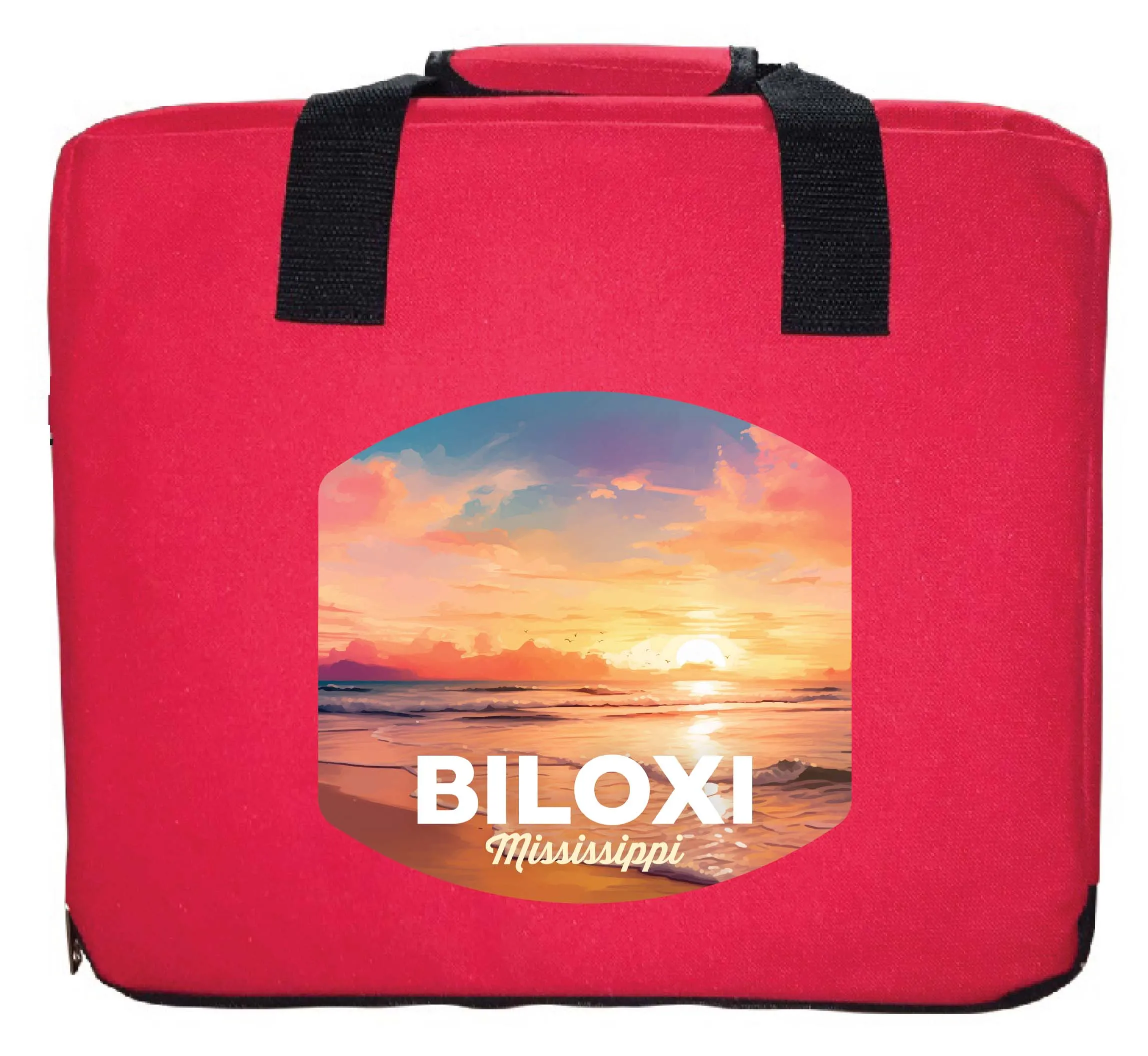 Biloxi Mississippi Design B Souvenir Destination Seat Cushion