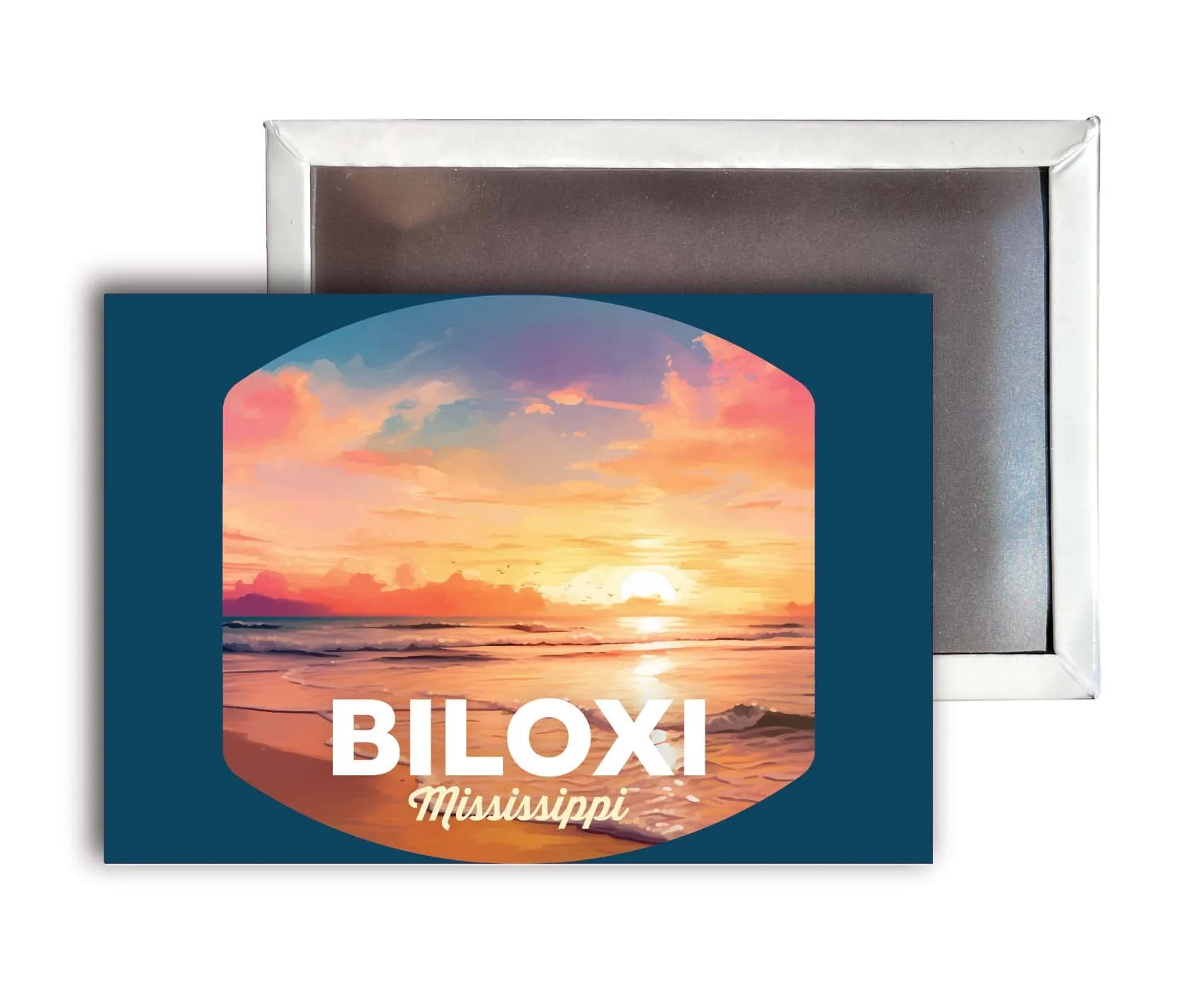 Biloxi Mississippi Design B Souvenir Refrigerator Magnet 2.5X3.5