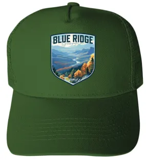 Blue Ridge Georgia Design A Unisex Mesh Back Trucker Hat with Adjustable Snapback