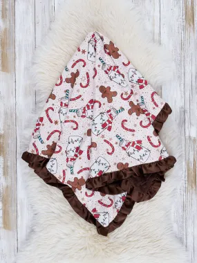 Brown Milk & Gingerbread Cookies Minky Blanket