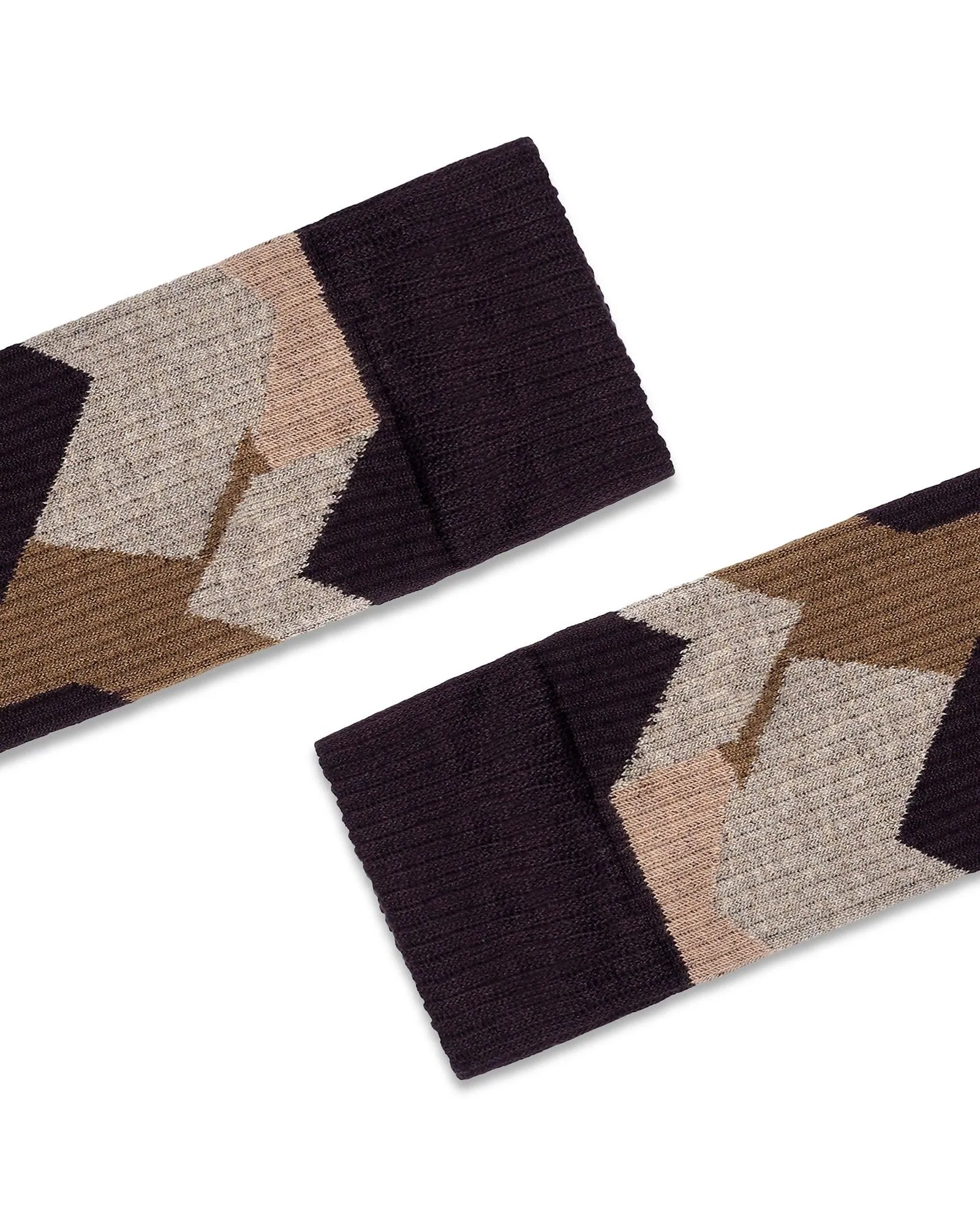 Cotton Tobacco Brown Printed Socks - Pargo