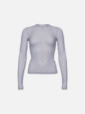 Crewneck Mesh Long Sleeve -- Lilac