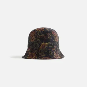 Engineered Garments CP Floral Jacquard Cap - Black / Gold