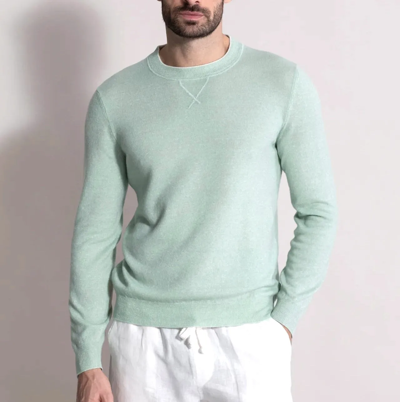 Fedeli Extrafine Cashmere and Linen Sweater