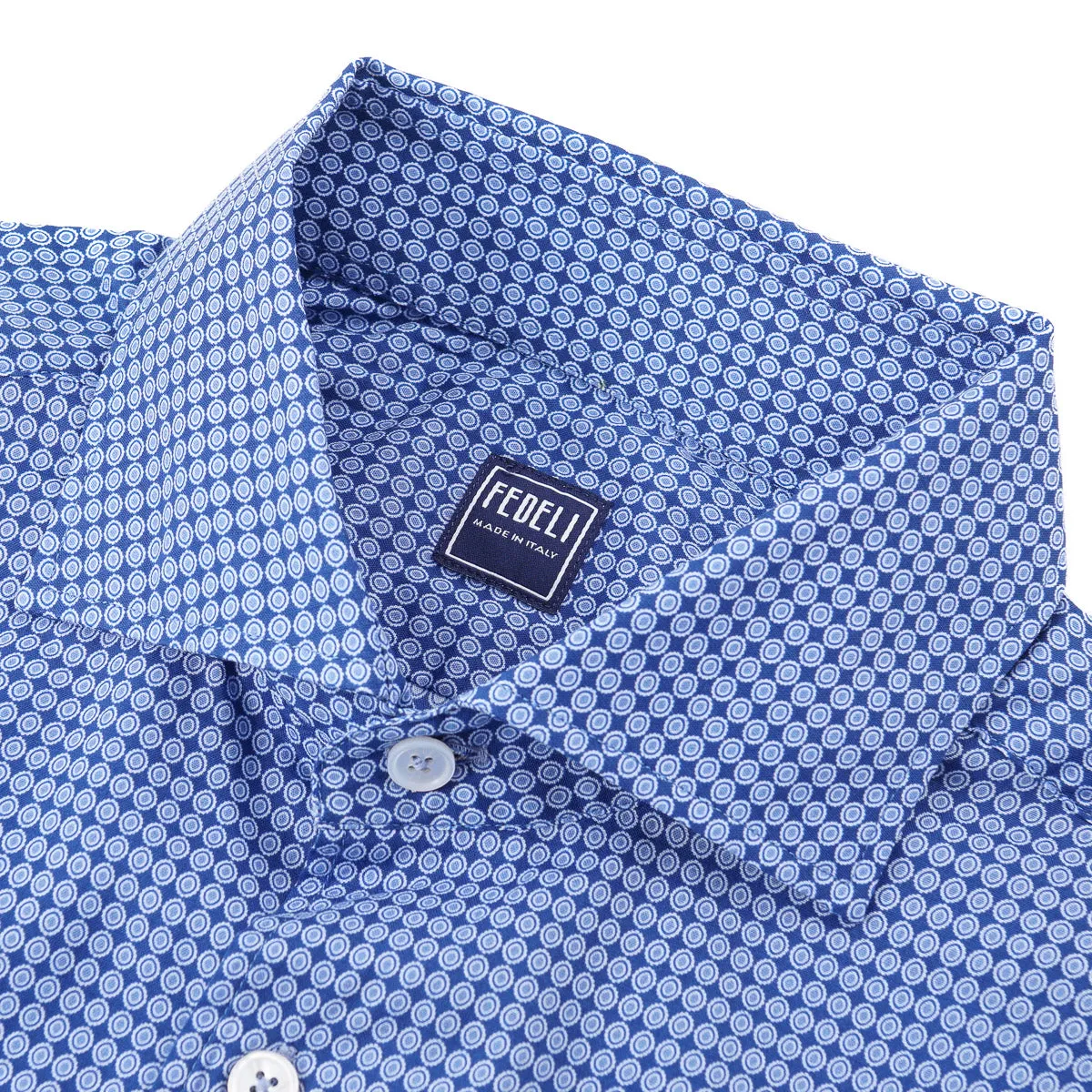 Fedeli Lightweight Printed Cotton Shirt