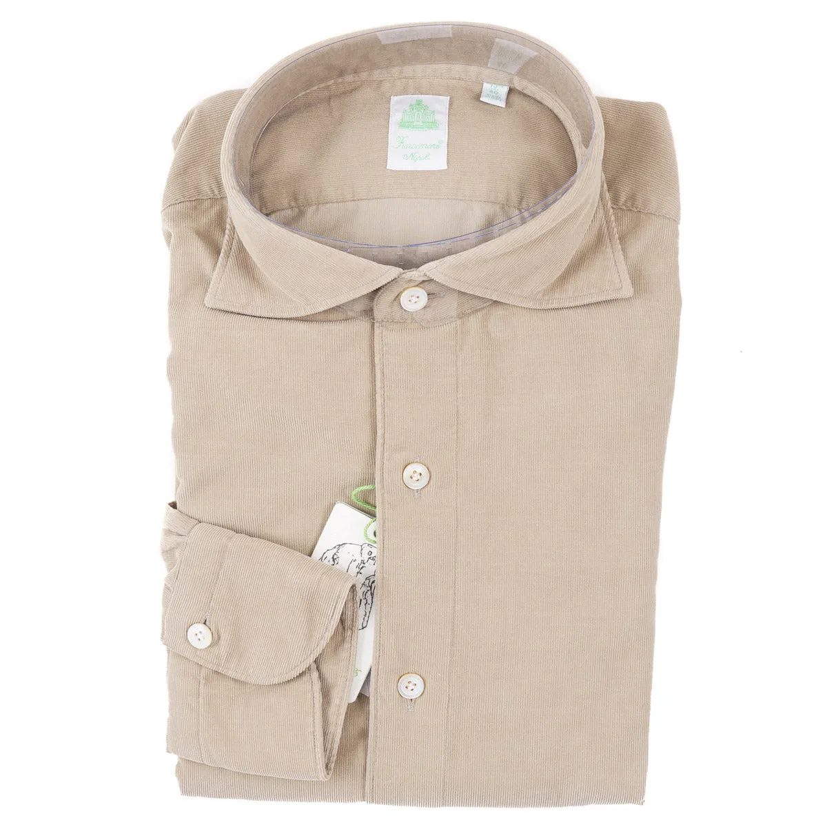 Finamore Corduroy Cotton Dress Shirt