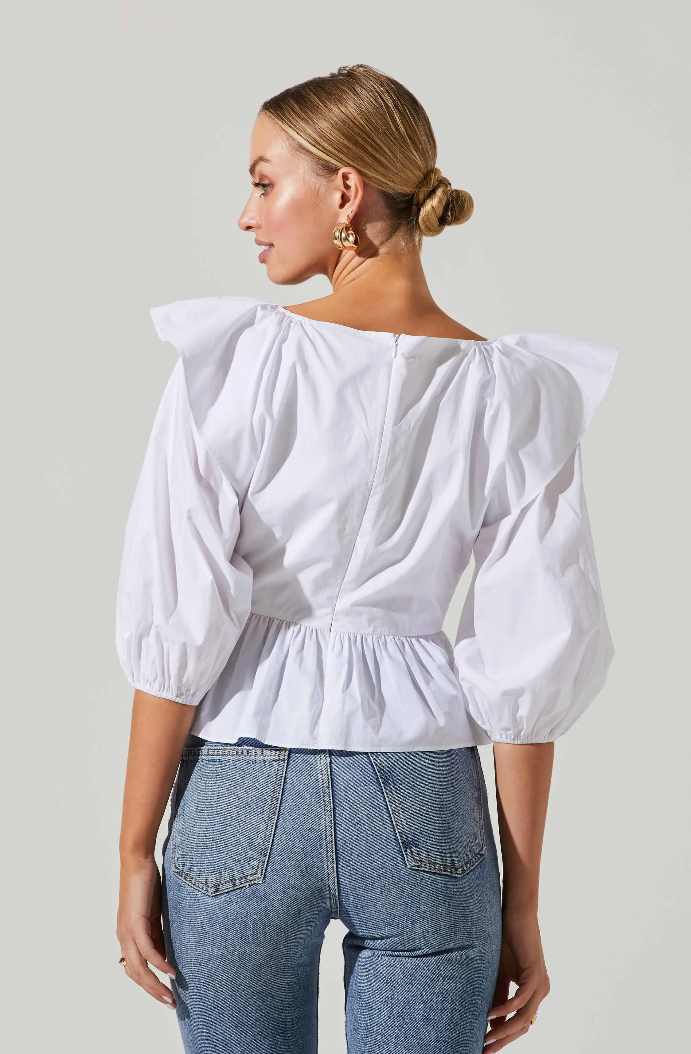 Gemma Ruffle Peplum Top