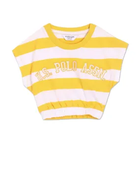 Girls Crew Neck Colour Block T-Shirt