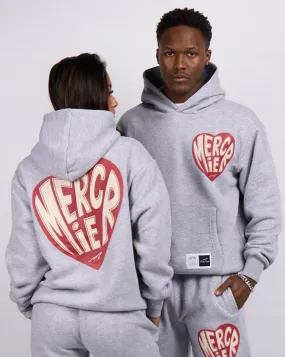 Grey Marl Mercier Heart Hoodie