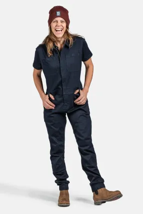 Hadley Short Sleeve Coveralls in Sulfur Navy