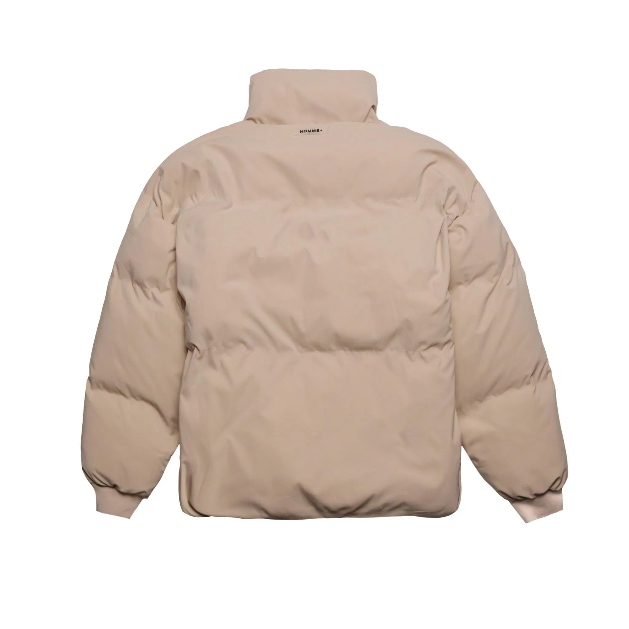 HOMME  Rubber Patch Puffer Jacket Beige