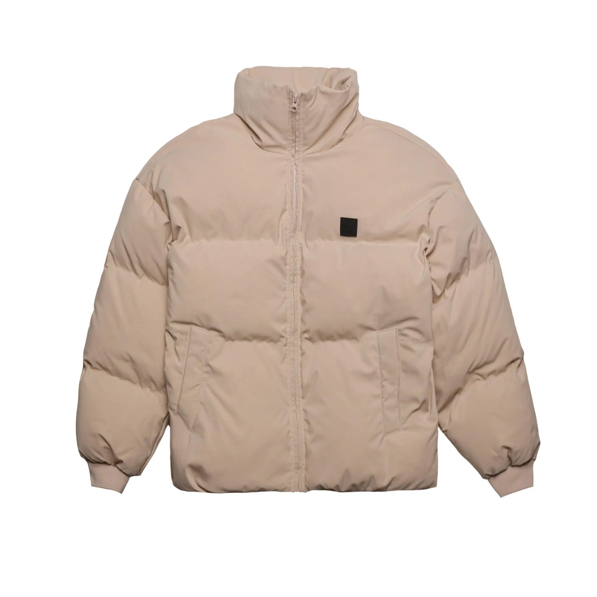 HOMME  Rubber Patch Puffer Jacket Beige