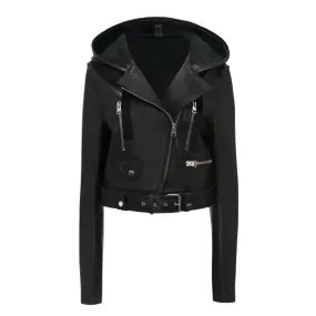 Hooded Biker Jacket