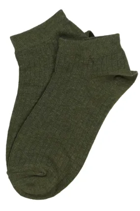 Jane Cotton Ankle Socks Olive