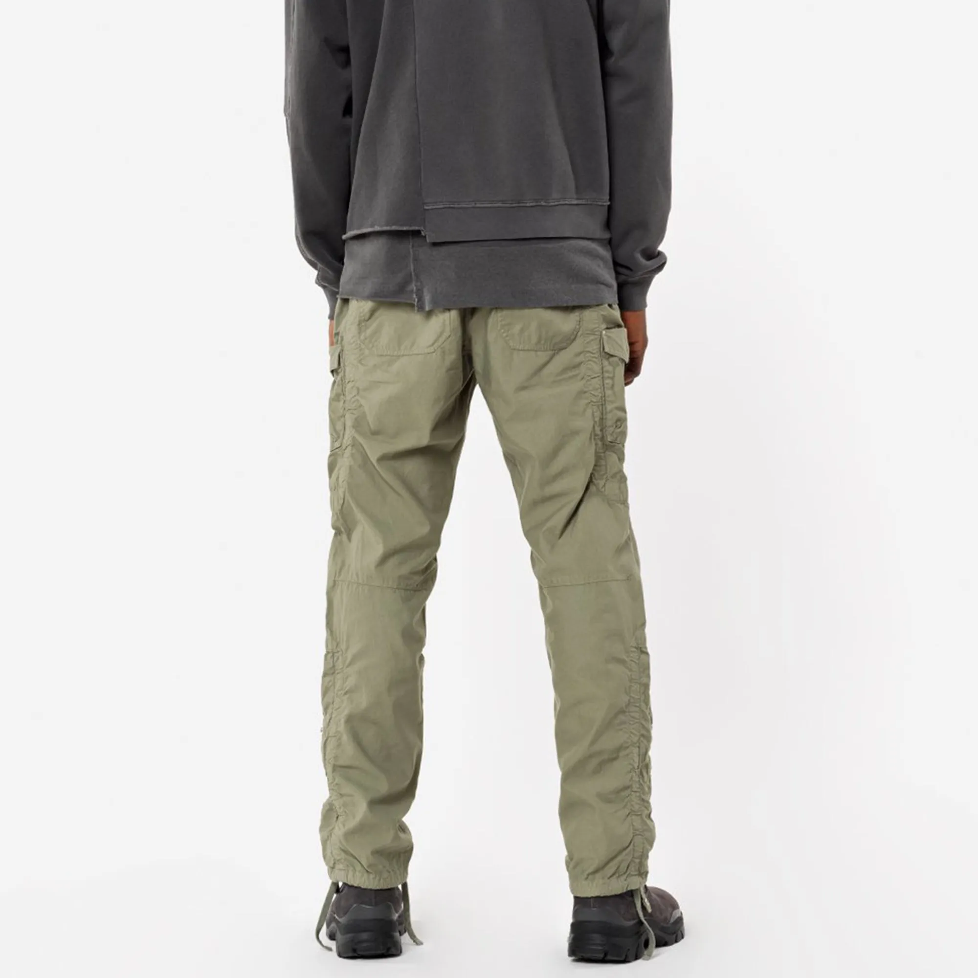 John Elliott Mens Cotton Poplin Frame Cargo Pants 'Olive'