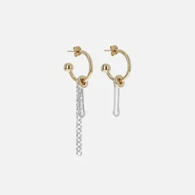 Justine Clenquet Mara Earrings - Gold / Palladium