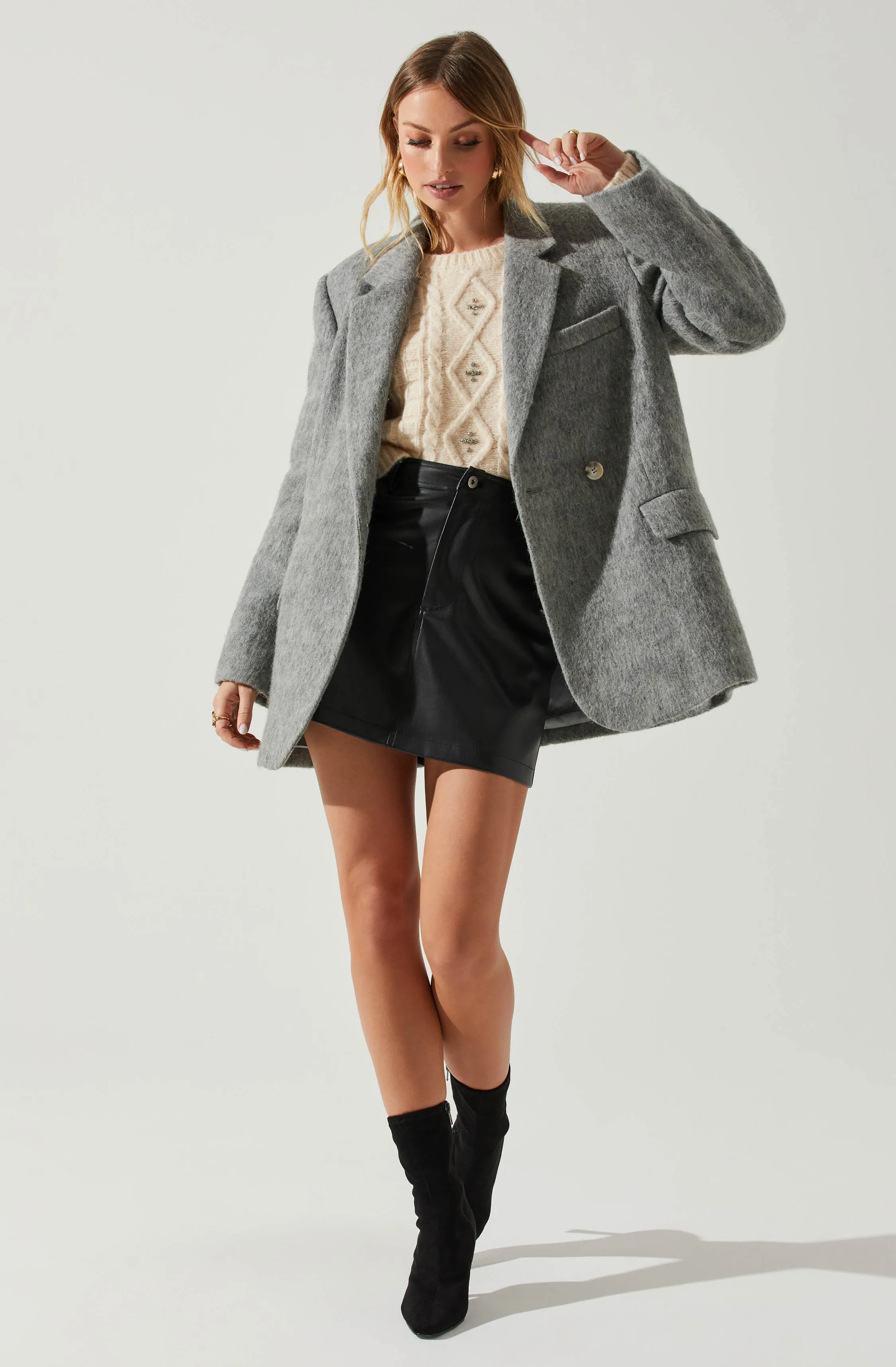 Kindra Wool Blend Coat