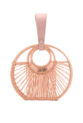 Langa Circular Woven Bag | Pink