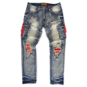 M1939 Railay Biker Jeans w/ Side Pockets - Dirt Wash