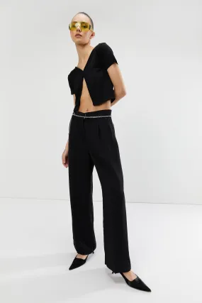 SINGLE PLEAT WIDE LEG PANT